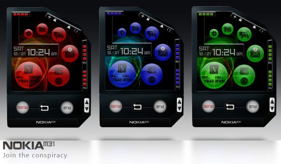 Nokia M31- концепт телефона с двумя сенсорными экранами