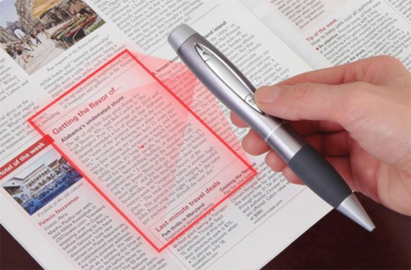 Шариковая ручка-сканер для быстрой фиксации документов и записи голосовых заметок