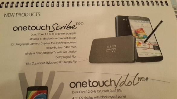One Touch Scribe Pro – еще один гаджет премиум-класса под маркой Alcatel