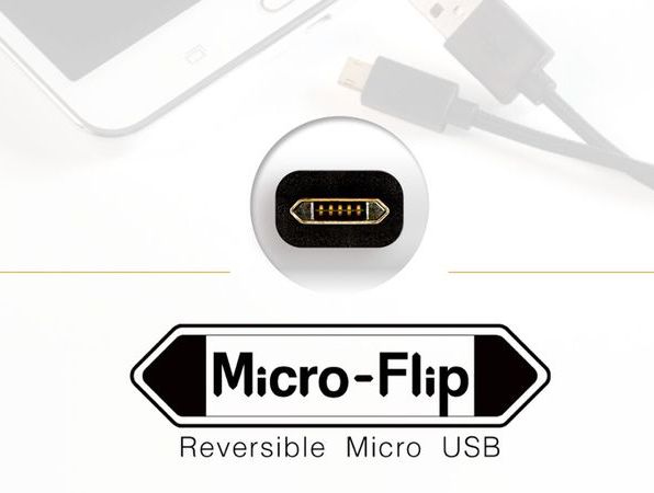 Двухсторонний microUSB-кабель Micro-Flip