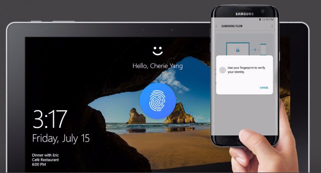 С помощью отпечатков пальцев телефоны Samsung получат возможность разблокировки компьютеров