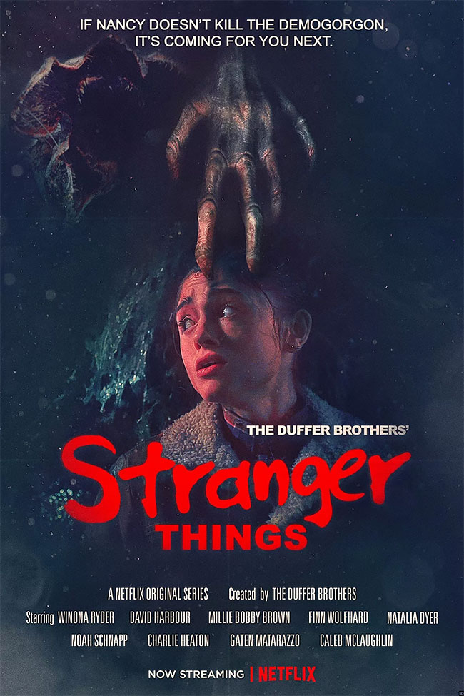 Вспомним фильмы восьмидесятых с постерами Stranger Things!