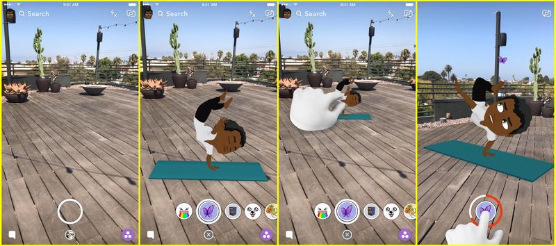 Аватары Snapchat Bitmoji теперь трехмерны и анимированы