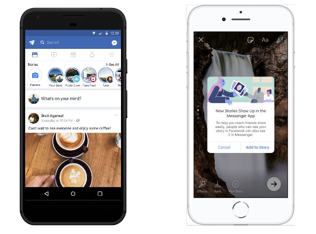 Facebook объединяет Stories и Messenger Day