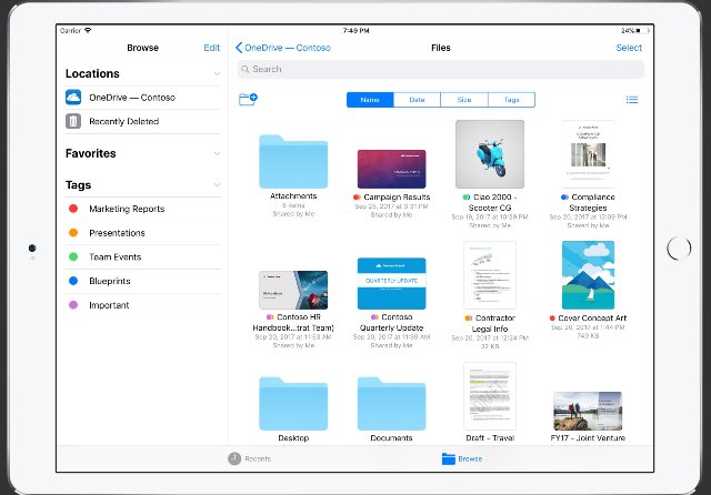 Microsoft добавляет поддержку приложения iOS Files, перетаскивая его в OneDrive