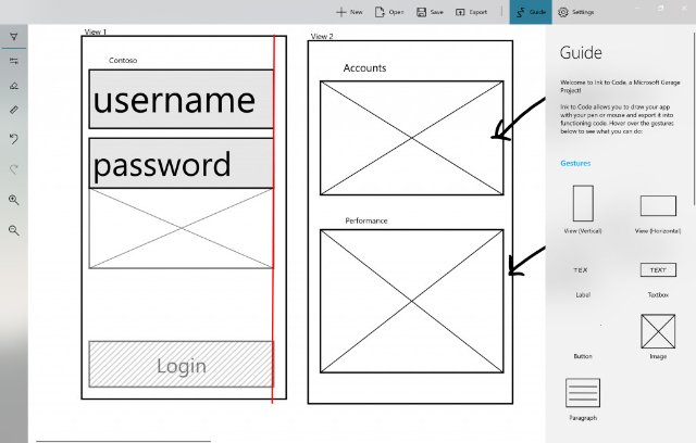 Microsoft «Ink to Code» создает пользовательский интерфейс приложения из ваших эскизов