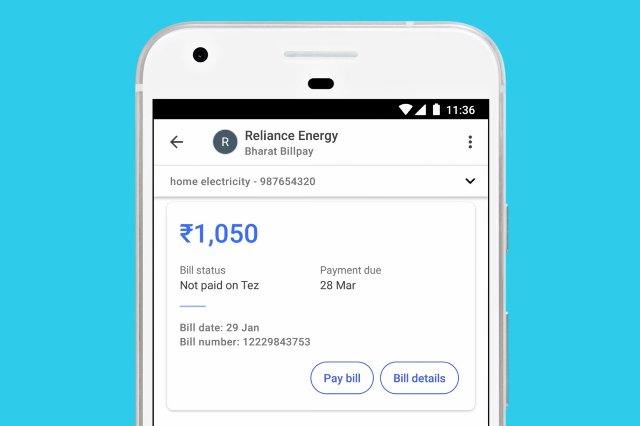 Индийское мобильное приложение от Google может оплачивать счета несколькими нажатиями