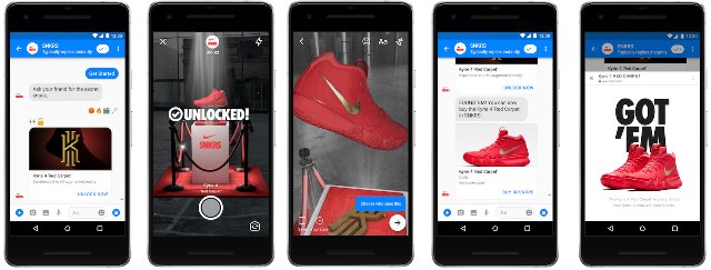 Facebook добавляет AR в Messenger для брендов