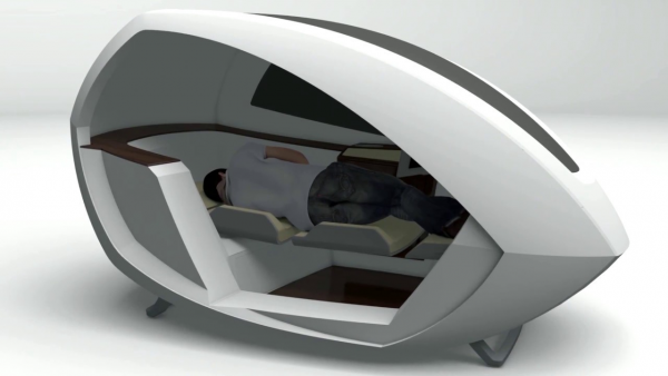 В аэропортах Европы неудобные кресла заменят капсулами для сна